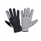 Rękawice ze skóry syntetycznej szare 8[M] - Rękawice ze skóry syntetycznej szare 11[2XL]